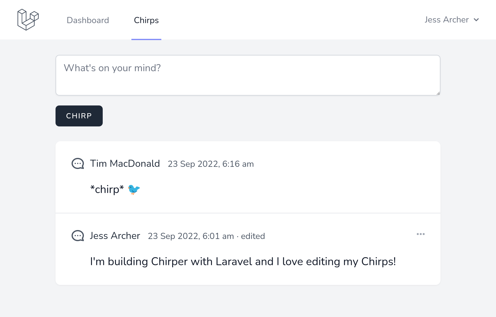 Chirp yang telah diedit