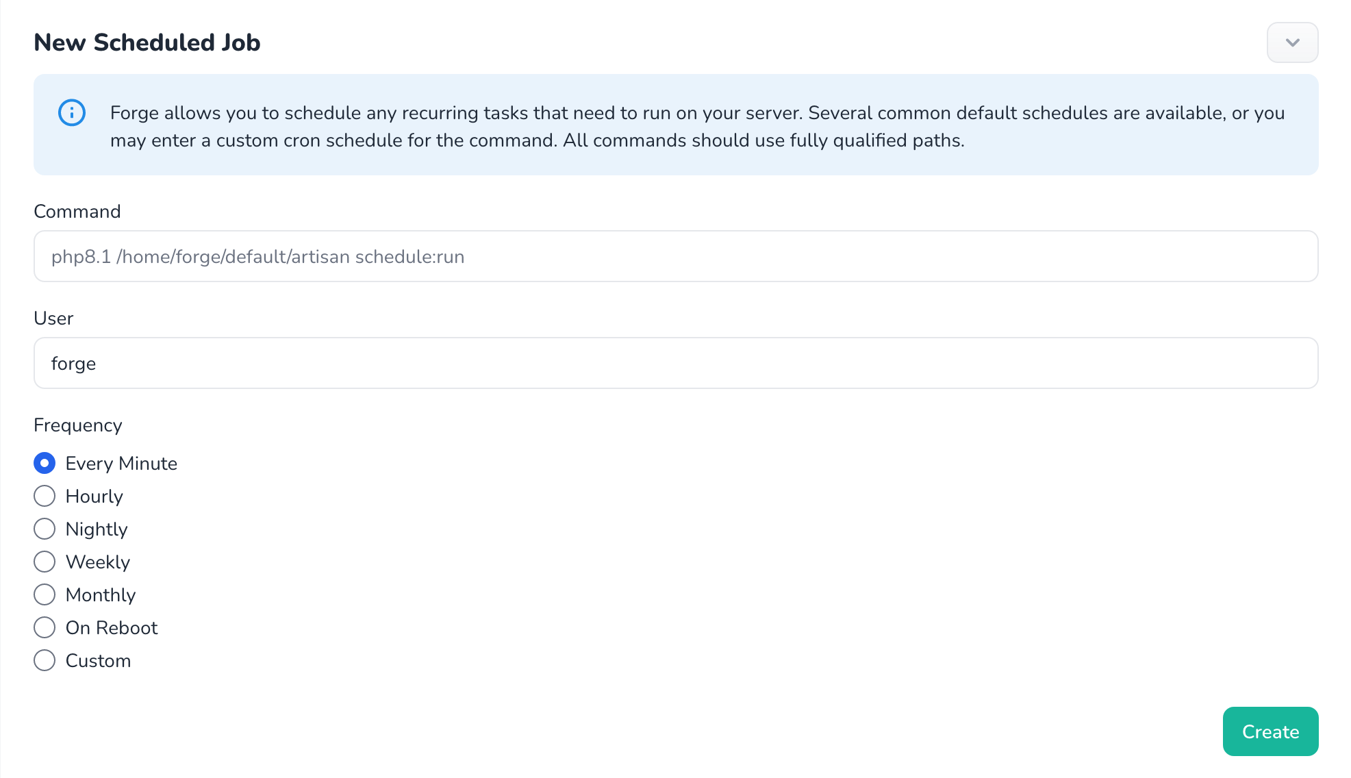 Tangkapan layar tugas terjadwal baru
